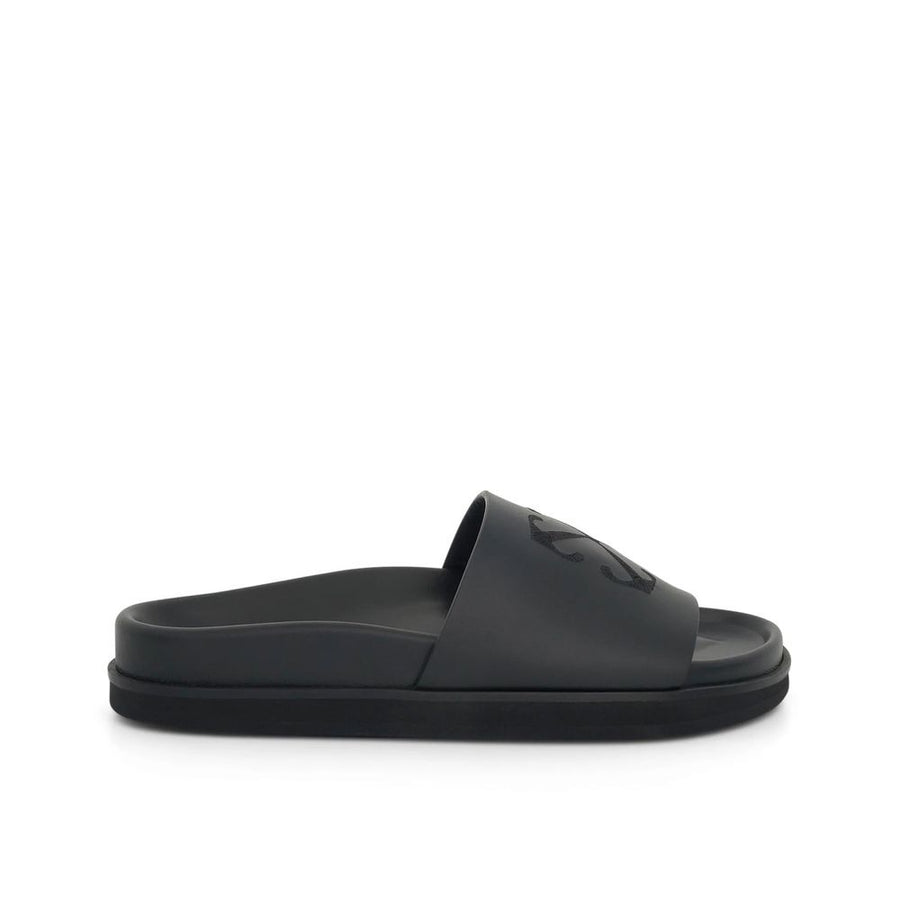 Black Rubber Slippers
