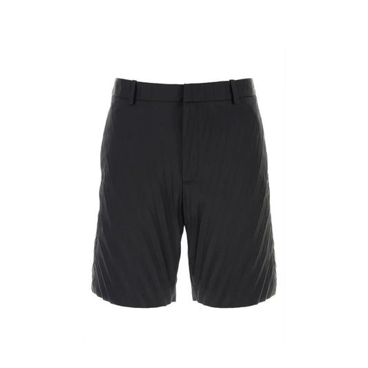 Black Nylon Bermuda Shorts