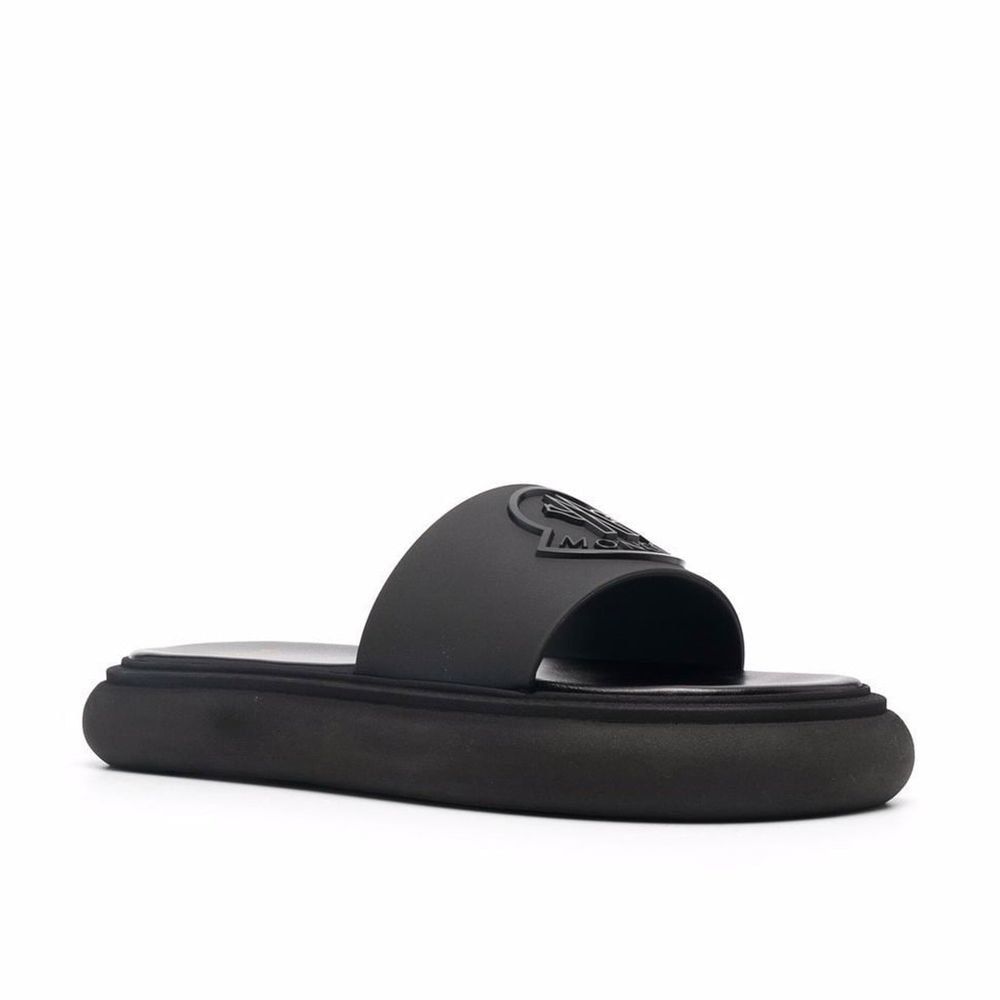 Black Rubber Slides