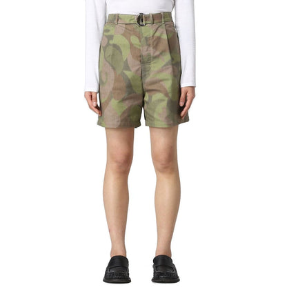 Green Cotton Bermuda Shorts