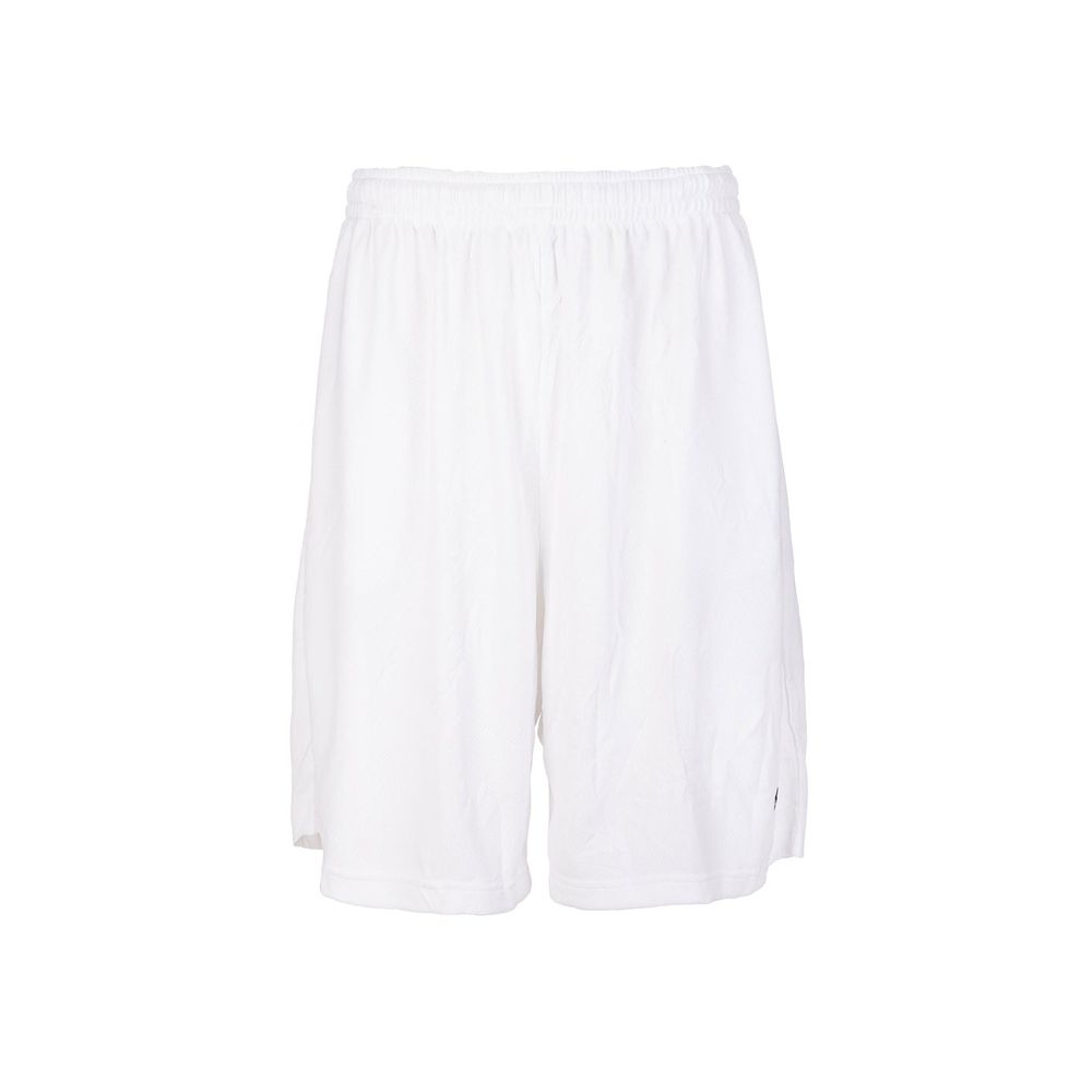 White Polyester Bermuda Shorts