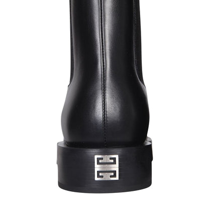 Black Calfskin Chelsea Boots