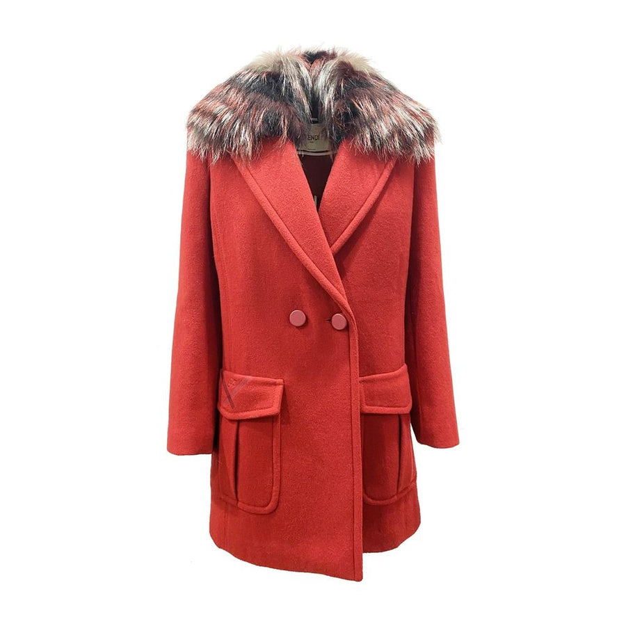 Red Virgin Wool Coat
