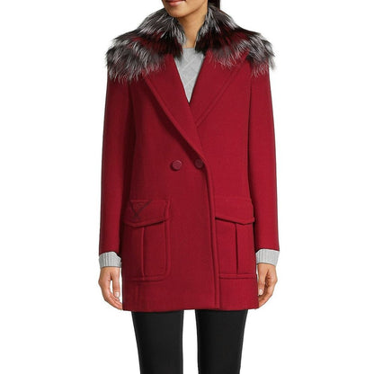 Red Virgin Wool Coat
