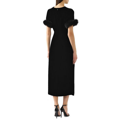 Black Viscose Casual Dress