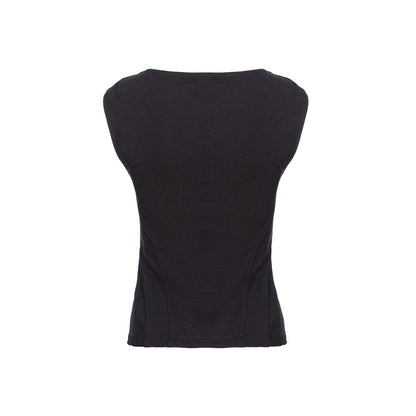 Black Viscose Women Top