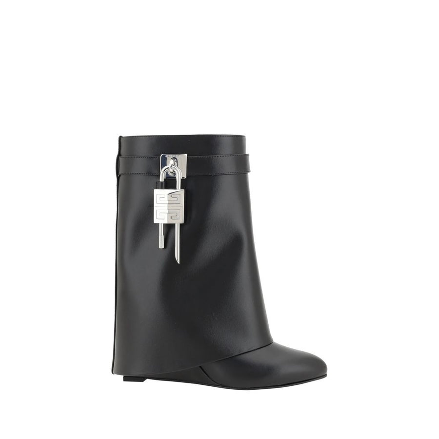 Black Calf Leather Bos Taurus Ankle Boots