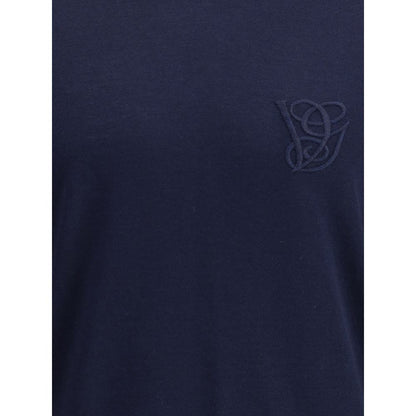 Blue Fleece Wool Turtleneck