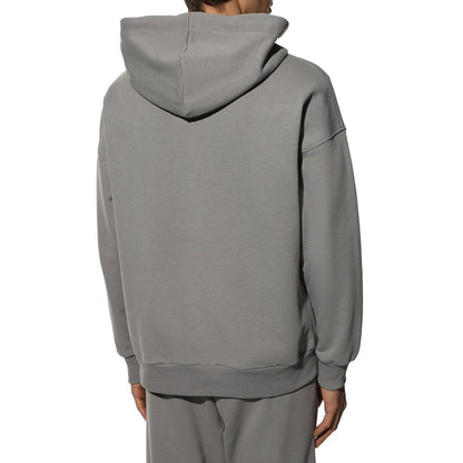 Gray Cotton Men Sweatshirt