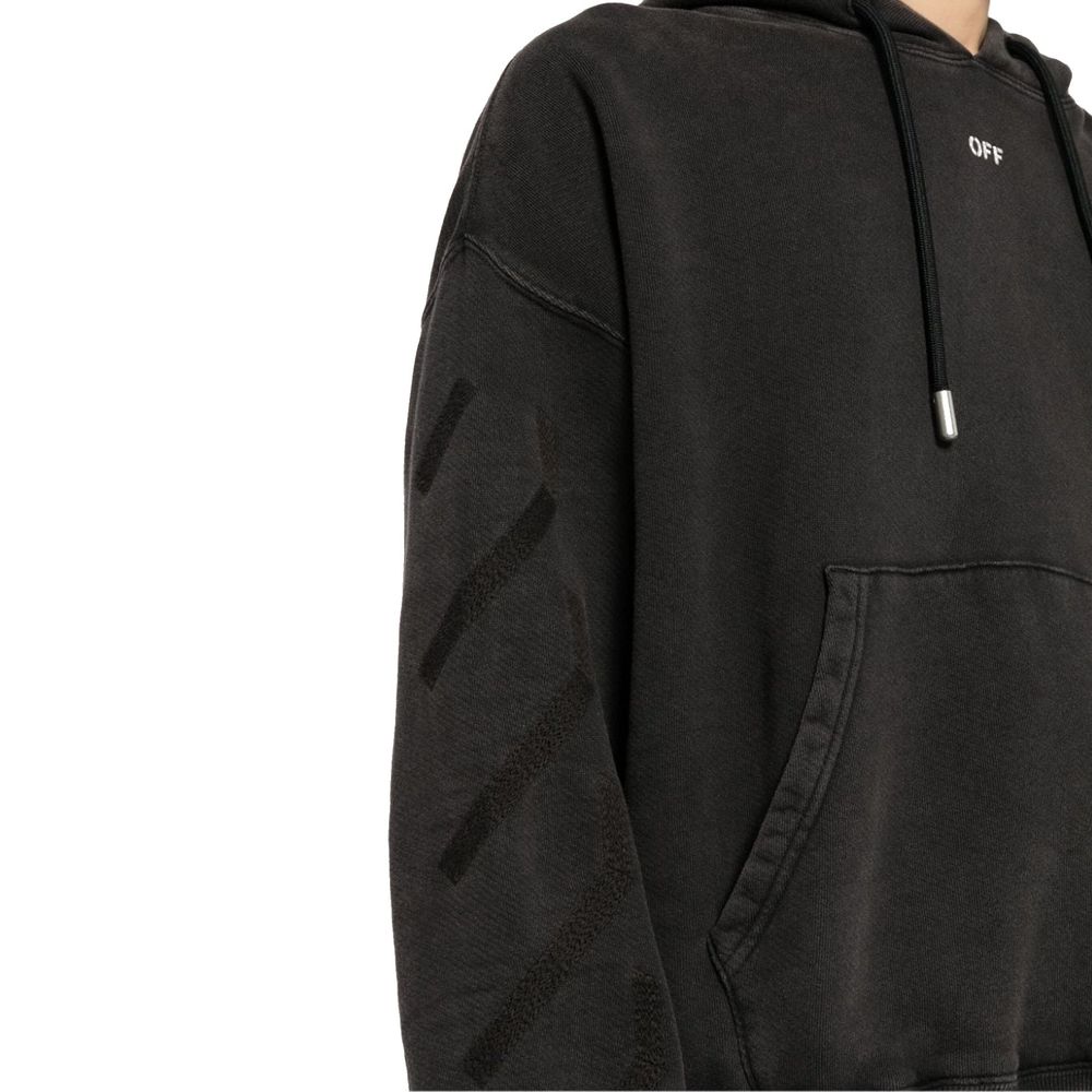 Black Cotton Sweatshirt