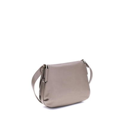 Beige Calf Leather Bos Taurus Shoulder Bag