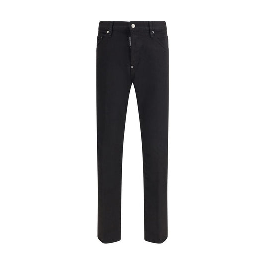 Black Cotton Skinny Jeans