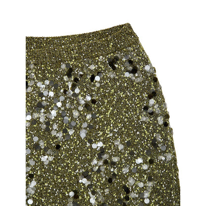 Green Viscose Mini Skirt