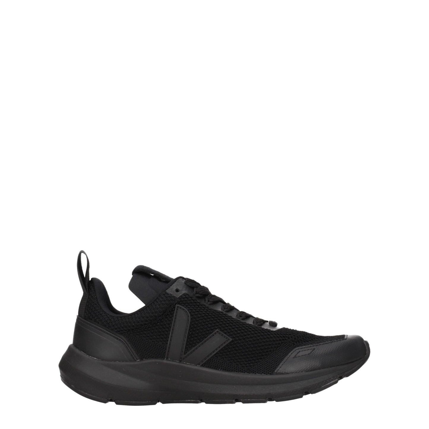 Black Fabric Athletic Sneakers