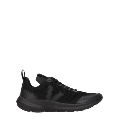 Black Fabric Athletic Sneakers
