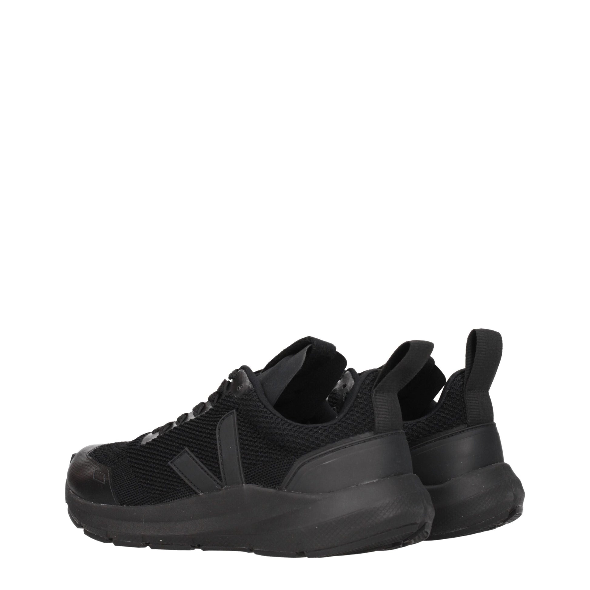 Black Fabric Athletic Sneakers