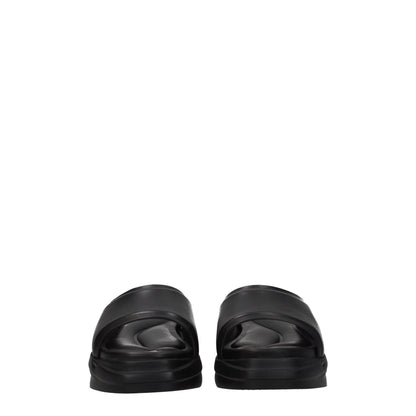 Black Leather Slippers