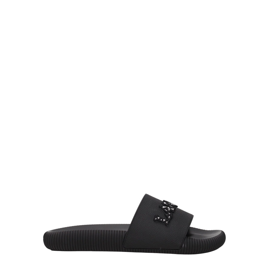 Black Cotton Slippers