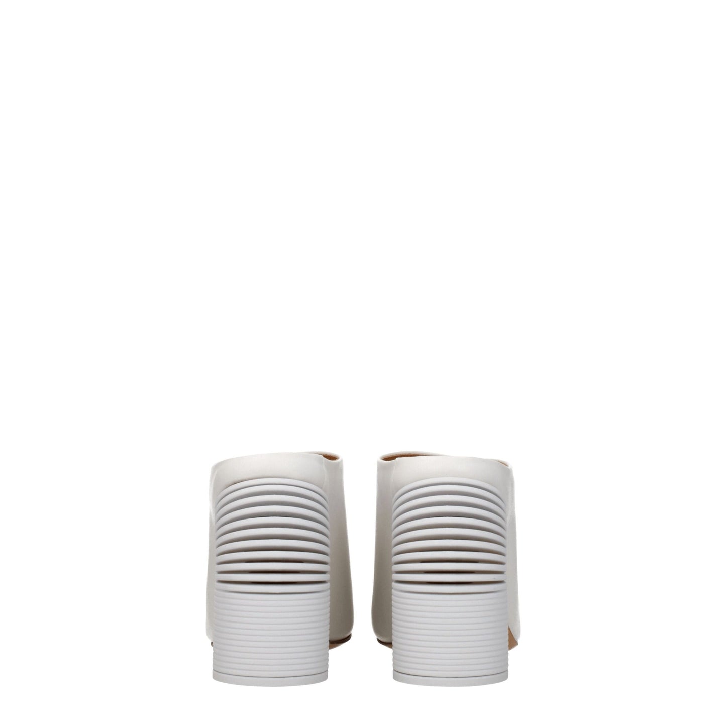 White Leather Platform Sandals