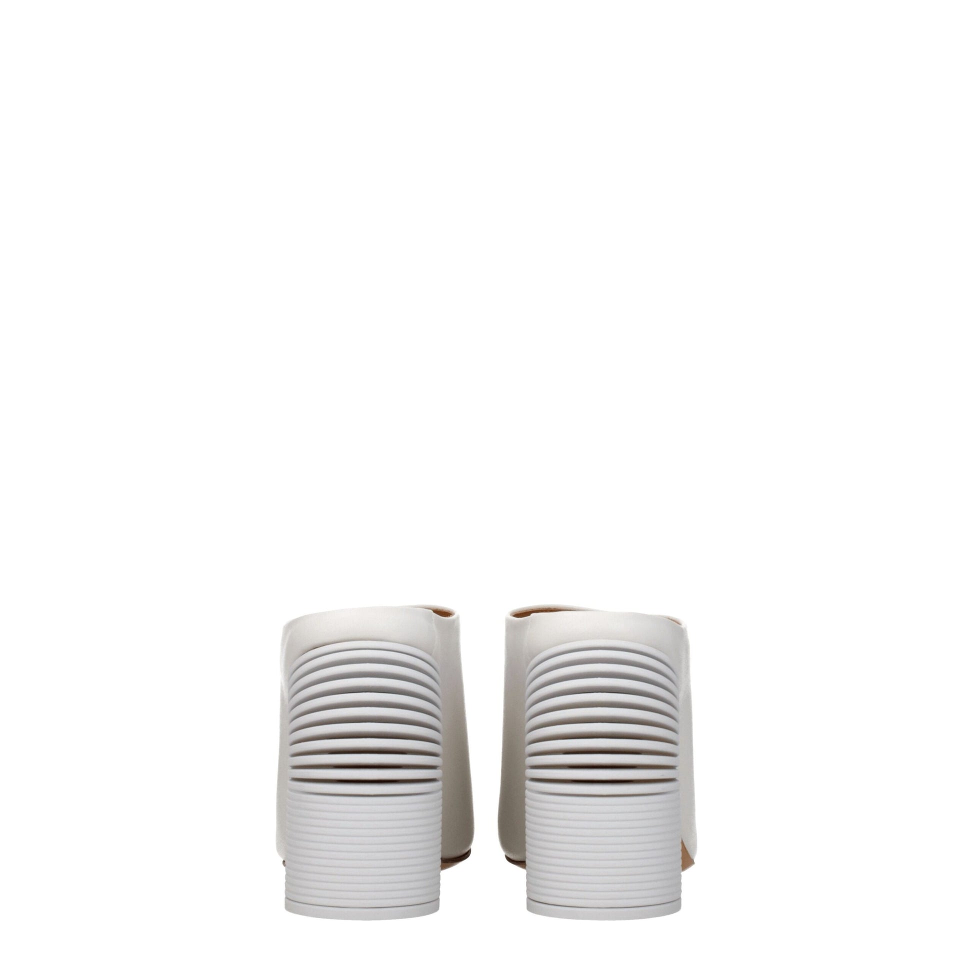 White Leather Platform Sandals