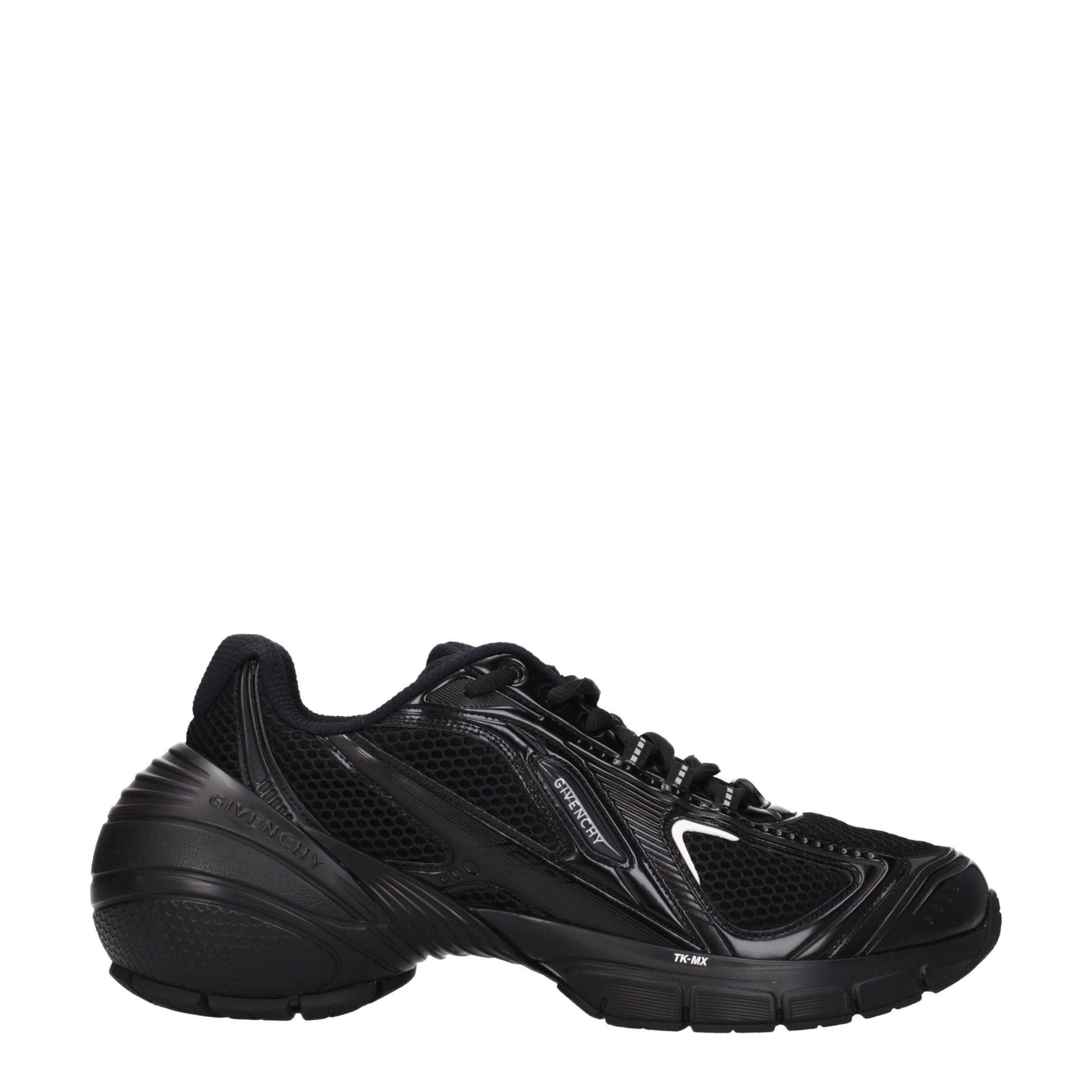 Black Fabric Athletic Sneakers