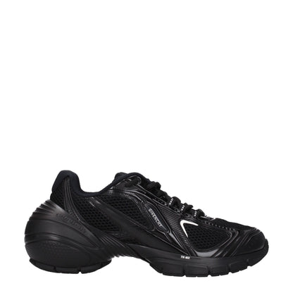 Black Fabric Athletic Sneakers