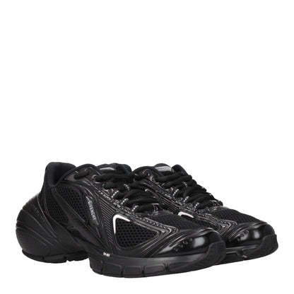Black Fabric Athletic Sneakers