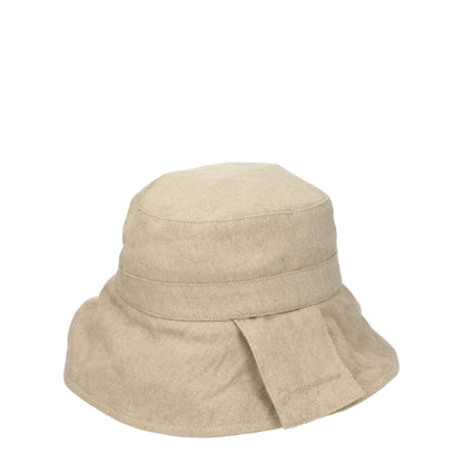 Beige Linen Bucket Hat