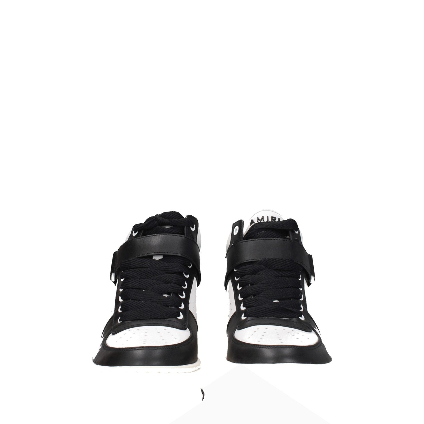 Black Leather High Top Sneakers
