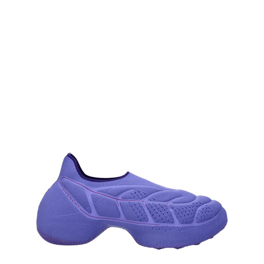 Purple Fabric Slip-On Loafers