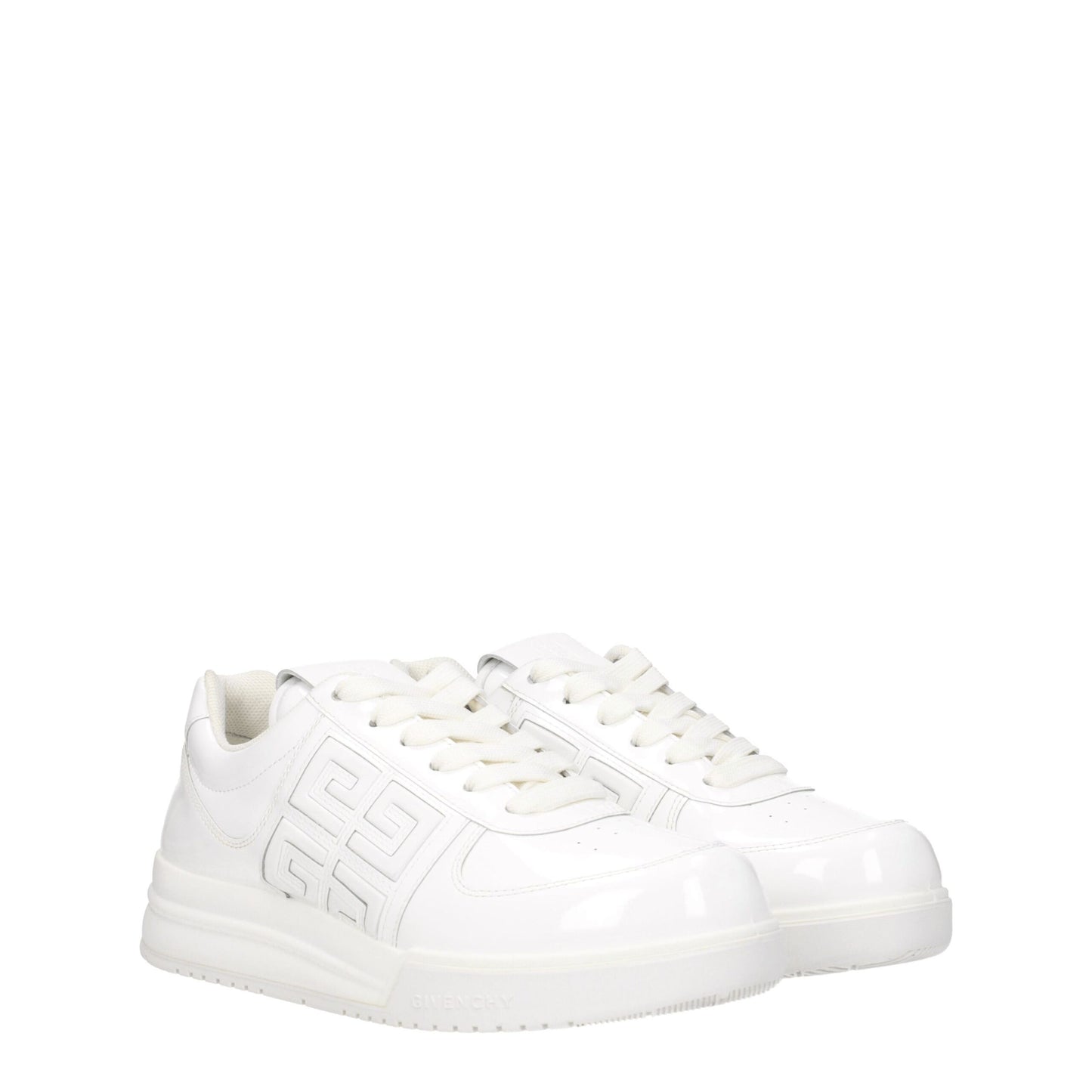 White Leather Low Top Sneakers