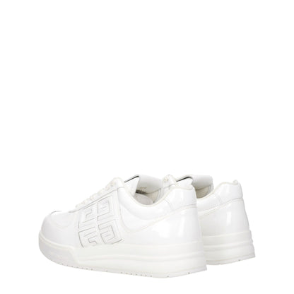 White Leather Low Top Sneakers
