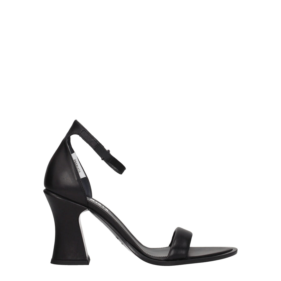 Black Leather Sandals