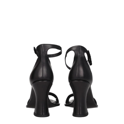 Black Leather Sandals