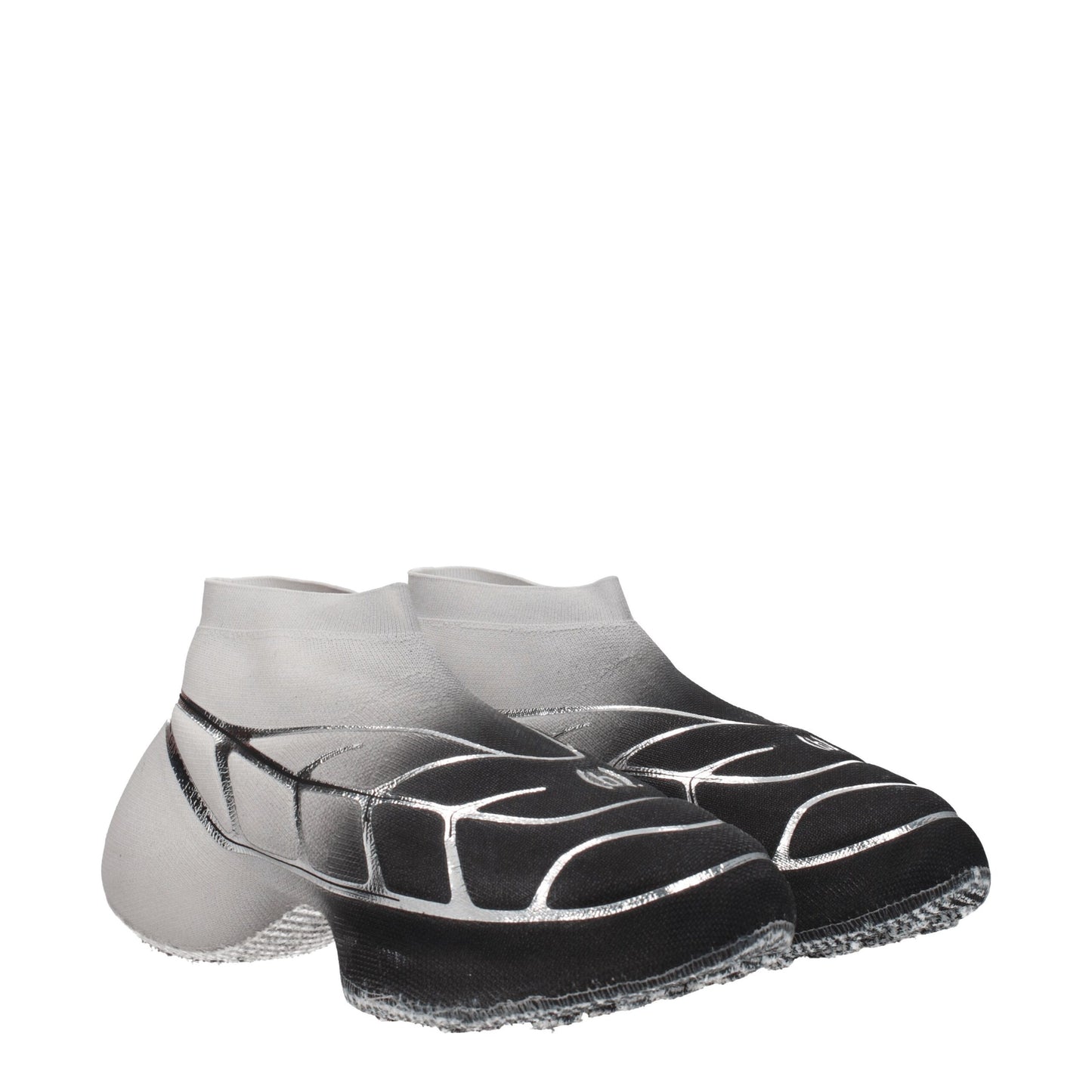 Black Fabric Athletic Sneakers