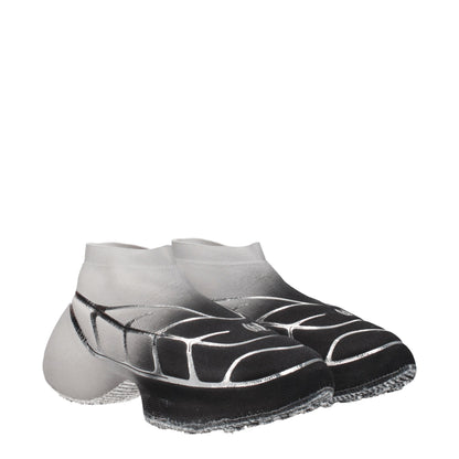 Black Fabric Athletic Sneakers