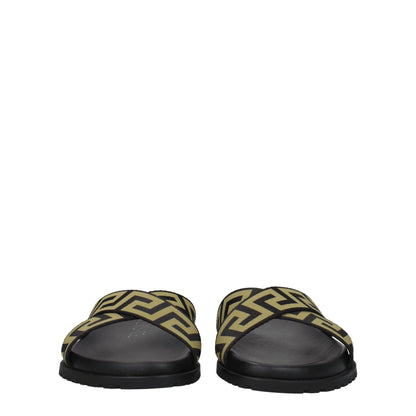 Black Fabric Slippers