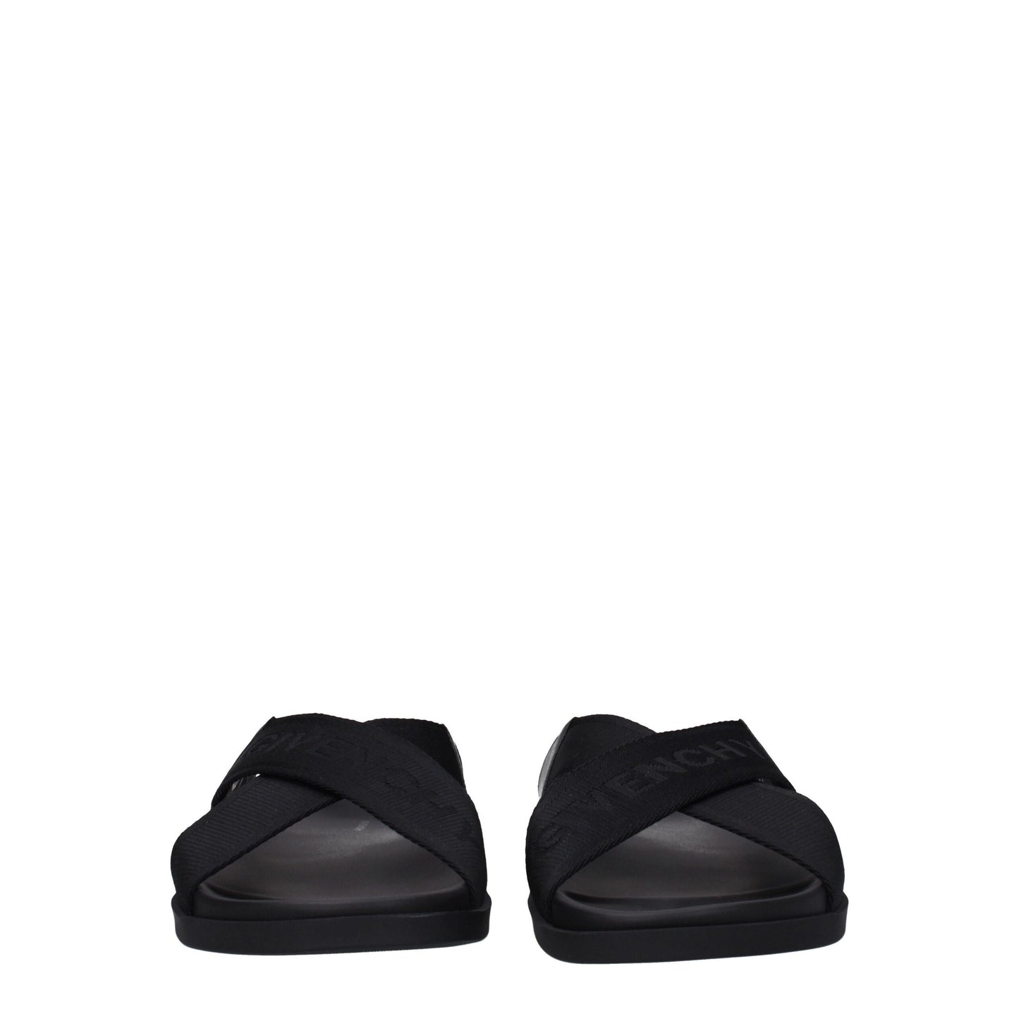 Black Fabric Slippers