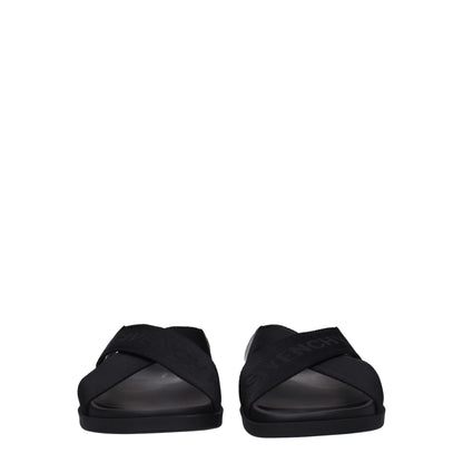 Black Fabric Slippers