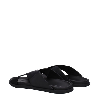 Black Fabric Slippers