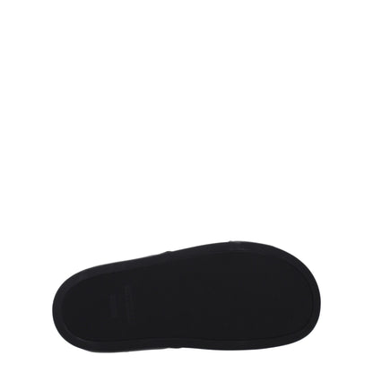 Black Fabric Slippers