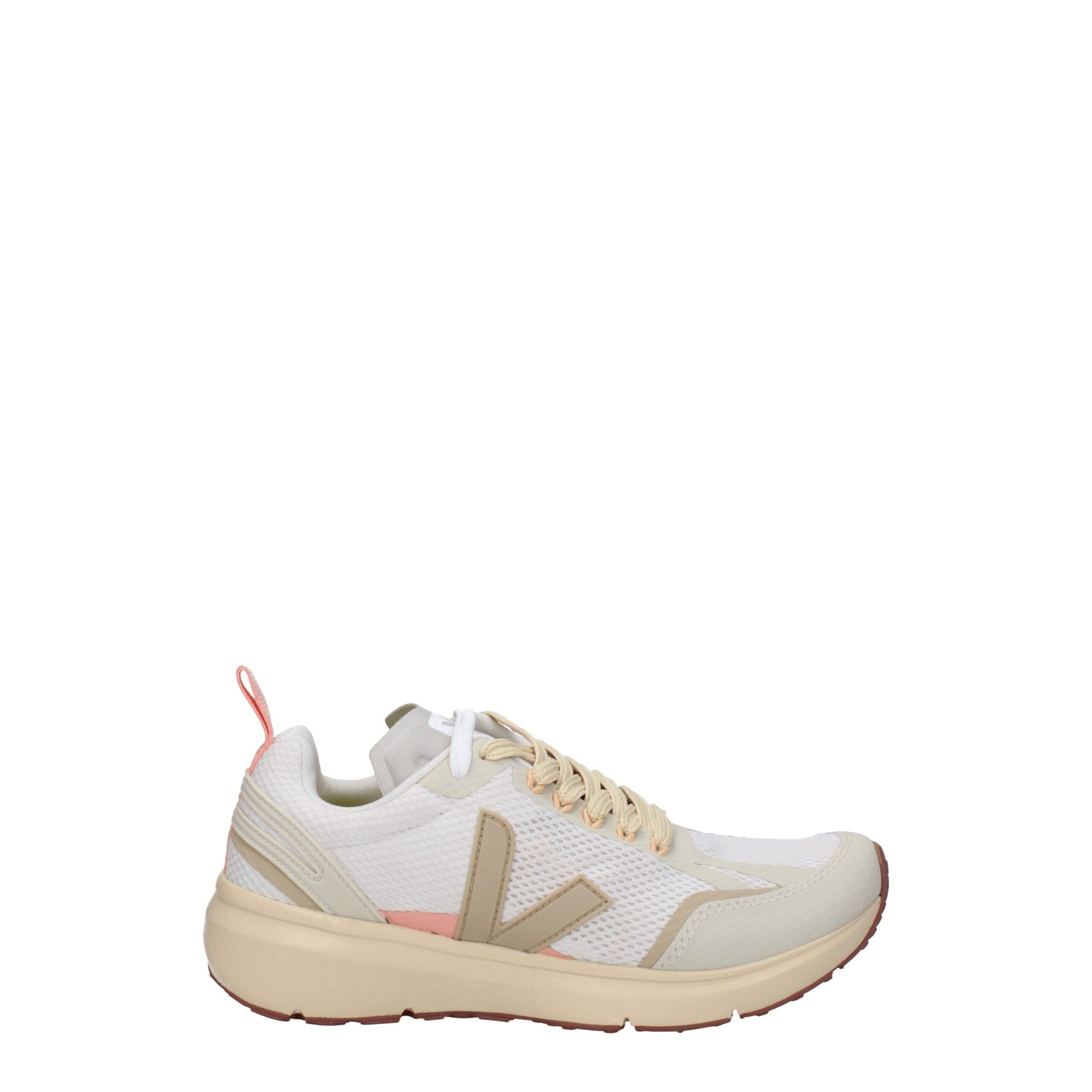 Beige Fabric Athletic Sneakers