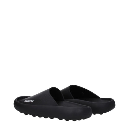 Black Cotton Slippers