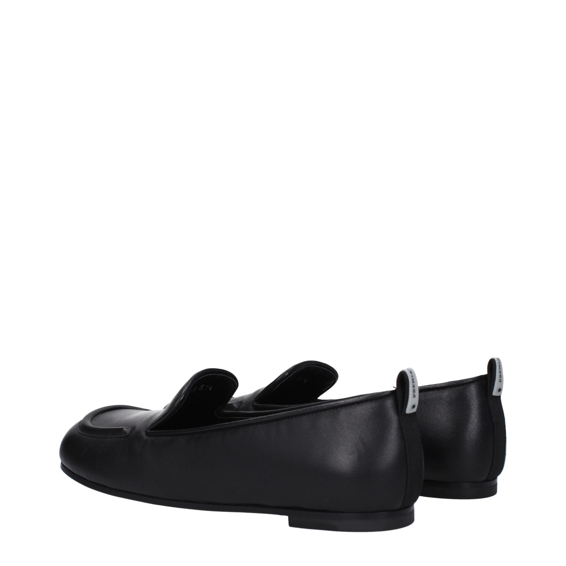 Black Leather Slip-On Loafers