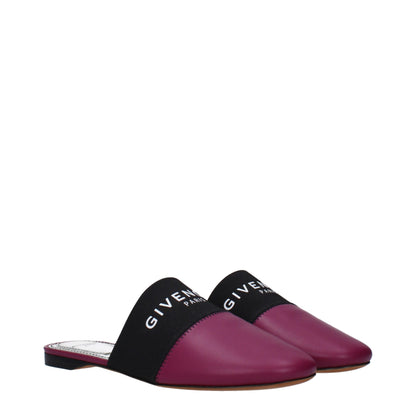 Purple Leather Slippers