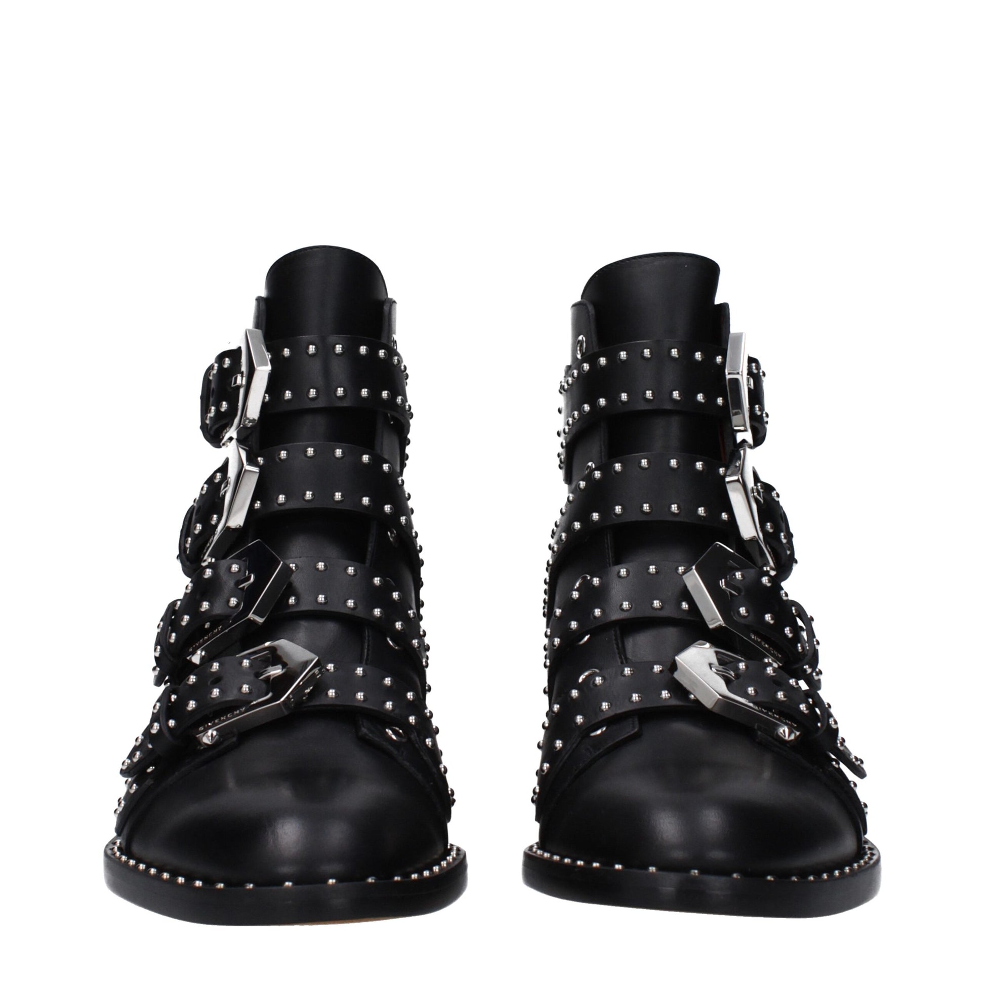 Black Leather Ankle Boots
