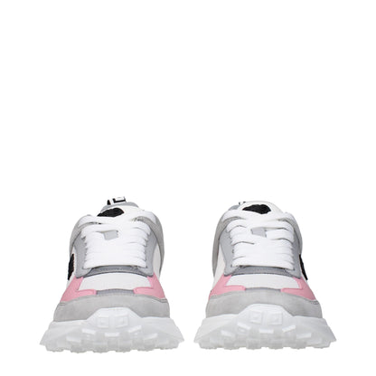 White Fabric Sneakers