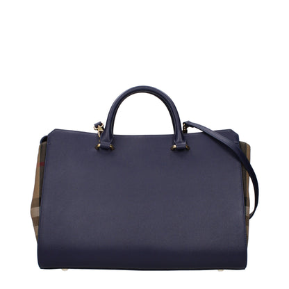 Blue Leather Handbag