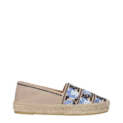 Beige Fabric Espadrilles