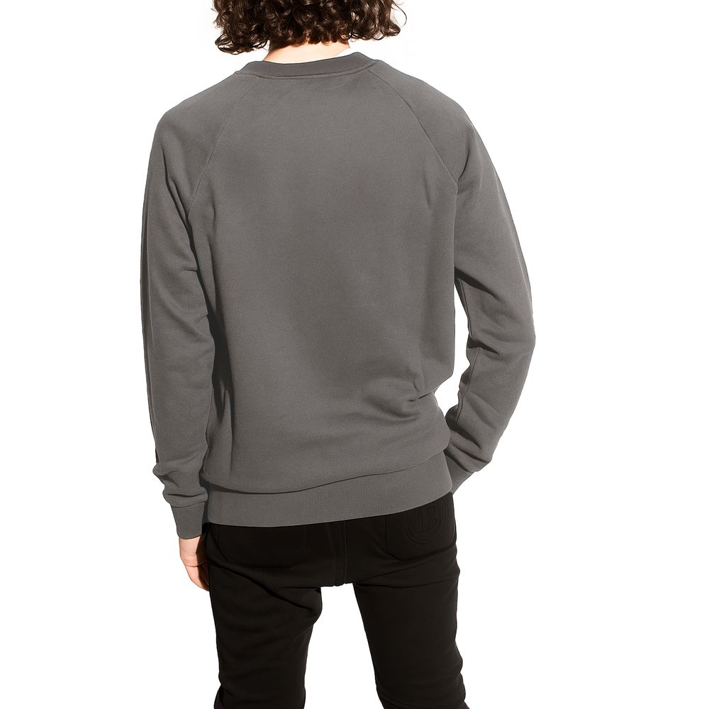 Gray Cotton Men Sweater
